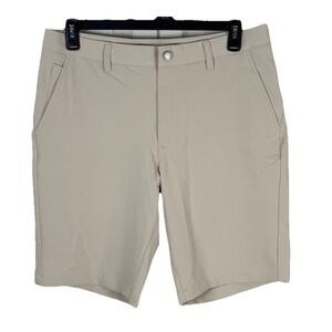 Bonobos Highland Tour Golf Shorts Mens 33x10 Beige Performance Chino Stretch